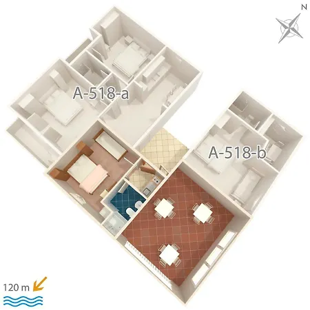 Apartment By The Sea Podgora, Makarska - 518